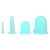 4pcs Vaccum Facial Massager Cupping Cup Face Lifting Firming Care Therapy Treatment (Green)