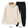 Solid Color Hoodie Two Pieces Set Hooded Sweatshirt Women's Hoodie Autumn Men's Hoodie + Pants Sets