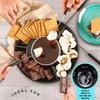Electric Fondue Maker Set With 2 Forks/Removable Serving Tray & Melting Warming Setting/Great for