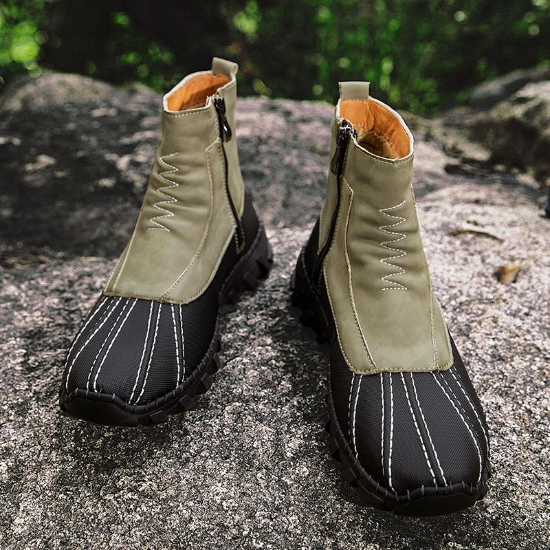 Новые модные мужские ботильоны ручной работы, высокие повседневные туфли, классические мужские ботинки для ходьбы, универсальные удобные ботинки для мотокросса