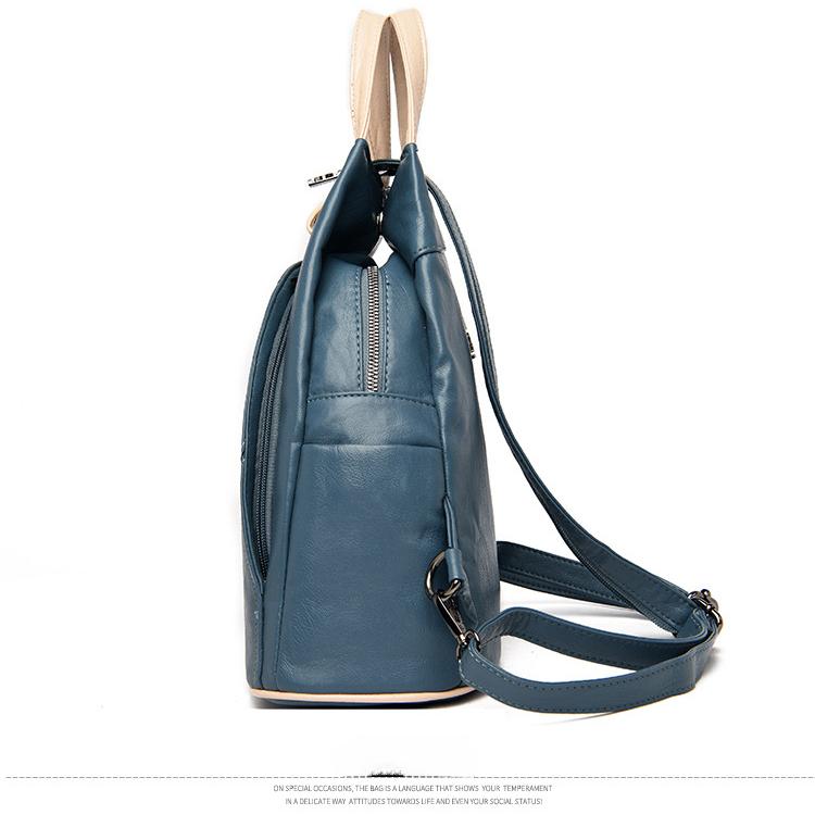 High Quality Leather Women's Backpack Anti-theft Travel Backpack Shoulder Bag CLE