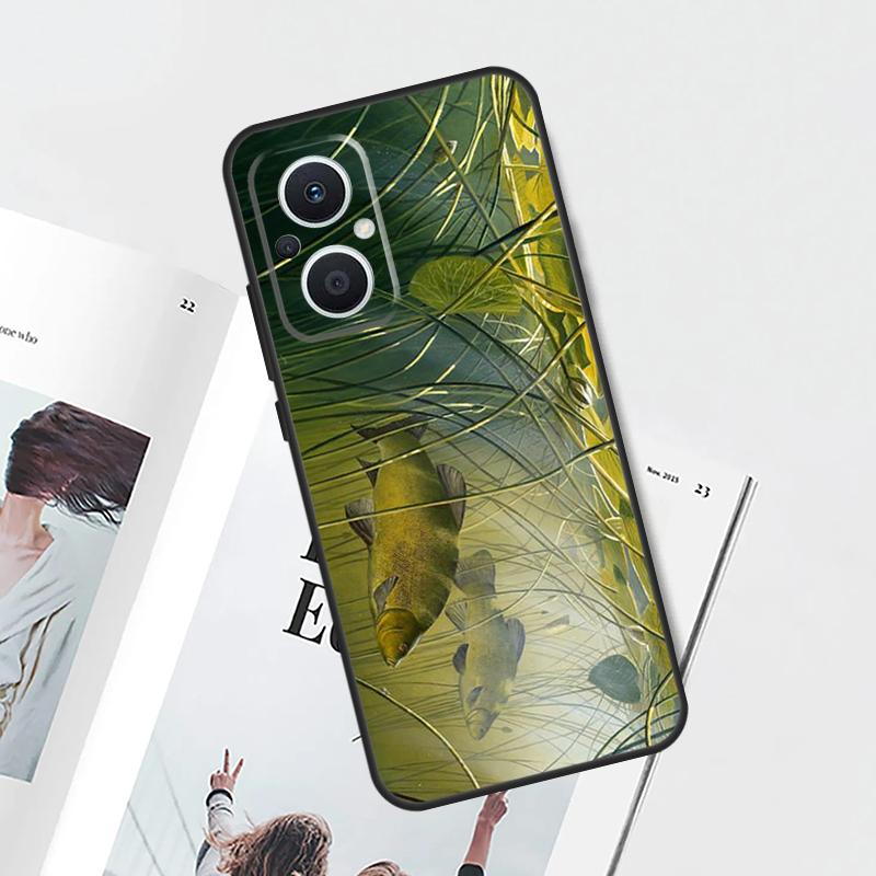 Рыбалка Карп Рыба Чехол Для OPPO Reno 13F 14F 15F 12 11 F 10 14 15 Pro 7 8 Lite OPPO Find X9 X8 X6 X5 Pro Крышка