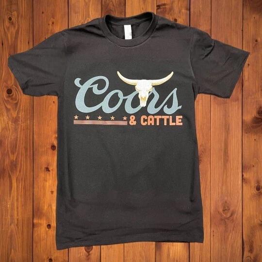 Coors and Cattle Unisex Tee in Black