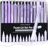 Four Candies Gel Pen Cute Gel 12 Ballpoint Pens 2 Easy To Perfect for School and Student Supplies Purple Set, Notebook-Style Pens, 0.5mm &