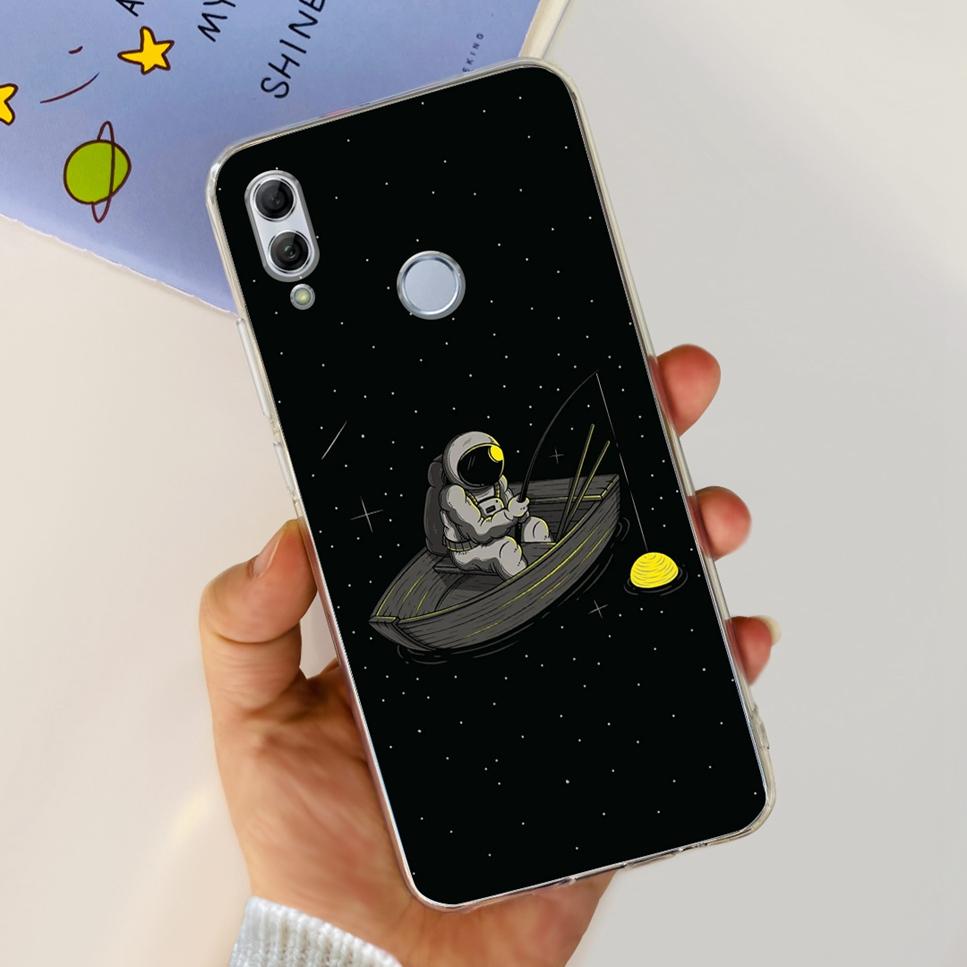 Чехол для Honor 10 Lite HRY-LX1 Роскошный Цветок Любовь Мягкий ТПУ Силикон Прозрачная Крышка Для Huawei Honor 10Lite 6.21" Чехол для Телефона Fundas