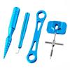 VISPREA Reel Maintenance DIY Reel Bearing and Fishing Reel Spool Bearing Pin Remover Maintenance Disassembly Tool Set YU401 Kit, (4-Piece Set, Blue)