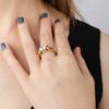 Haisheng couple ring ins does not fade, European and American fashion personalized zircon popular hot jewelry factory