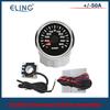 ELING 52mm Ammeter Ampere Meter +/-50A +/-80A +/-150A with Current Sensor 12V 24V for Auto Motorcycle RV with 8 Colors Backlight