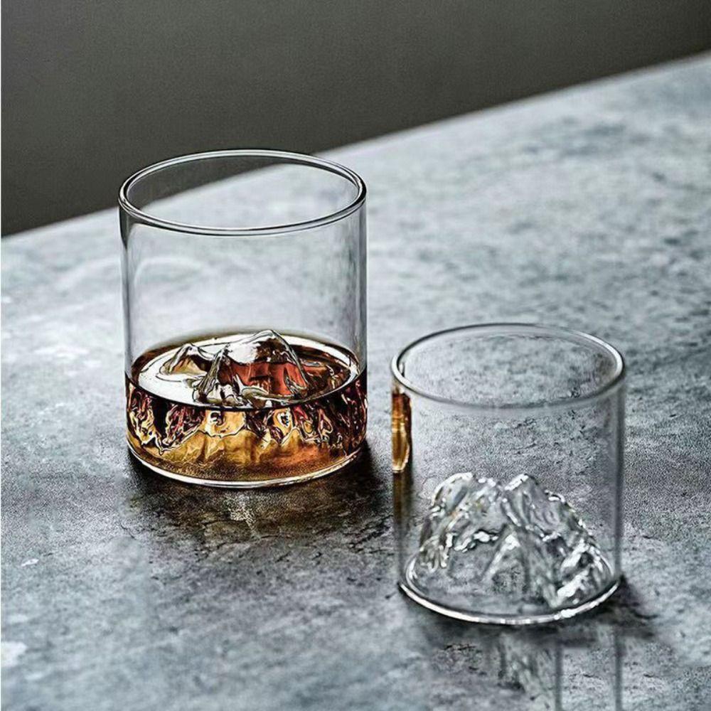 Transparent Retro Mountain Glass Creative Drinking Glasses New Small Glass Coffee Cup