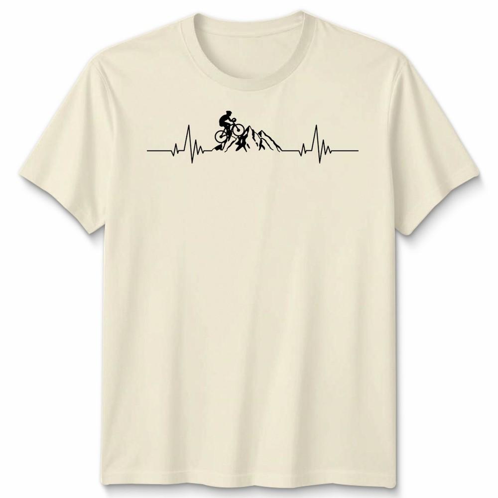 Heartbeat Mountain Bike Unisex T Shirt Cycling Adventure Fun Cool Quality New