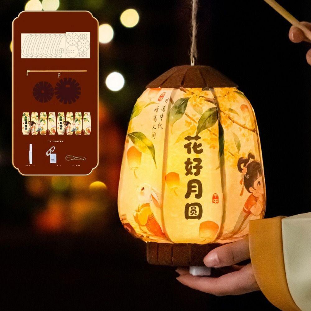 Luminous Lantern Material Kit Vintage Handheld Antique Lanterns Hanfu Dress Cosplay
