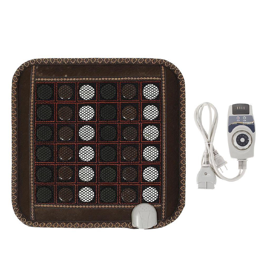 AC220V 60Hz Jade Massage Heating Mat Seat Pad Infrared Tourmaline Stone Pain Relief Relax Mat Therapy Back Shoulder Leg Muscle Body