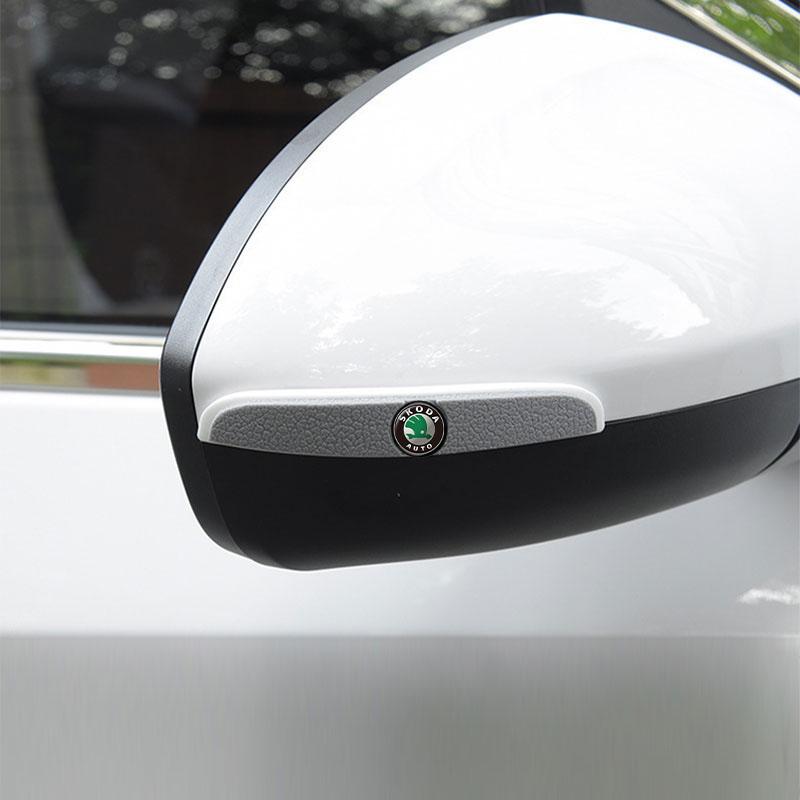 KITD7 Car Door Edge Anti-collision Stickers Rear View Mirror side Protection For Skoda octavia 2 a7 rapid fabia yeti SCALA Accessories