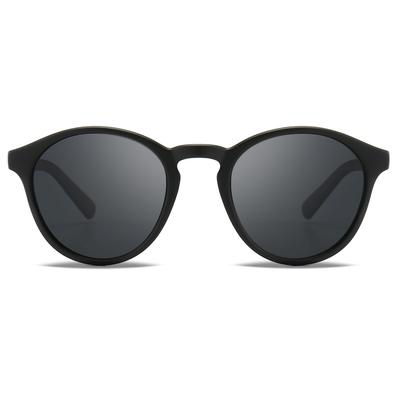 SUNGAIT Классические Винтажные Круглые Поляризационные Солнцезащитные Очки для Мужчин и Женщин Ретро Защита UV400 SGT166HH Чехол Стиль, (Черная рамка, JP)