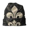 Модные шапочки Fleur De Lys Skullies, унисекс, женские зимние теплые шапки с напуском, вязаная шапка с цветком лилии для лыж