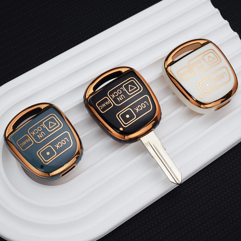 Чехол для ключей от машины с 2 3 кнопками, брелок для Lexus RX 330 Is200 для Toyota Avensis Yaris Camry 30 RAV4 Land Cruiser 120 Prado Corolla Land Cruiser
