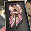 Vintage Paisley Printed Bandana Scarf Luxury Soft Satin Stylish Versatile Neck Scarf For Women Hairbands Headscarf