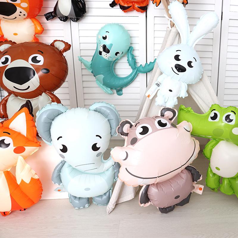 12 стилей, принадлежности для дня рождения, лесной гелиевый шар, енот, еж, лиса, воздушные шары с животными, декор для вечеринки