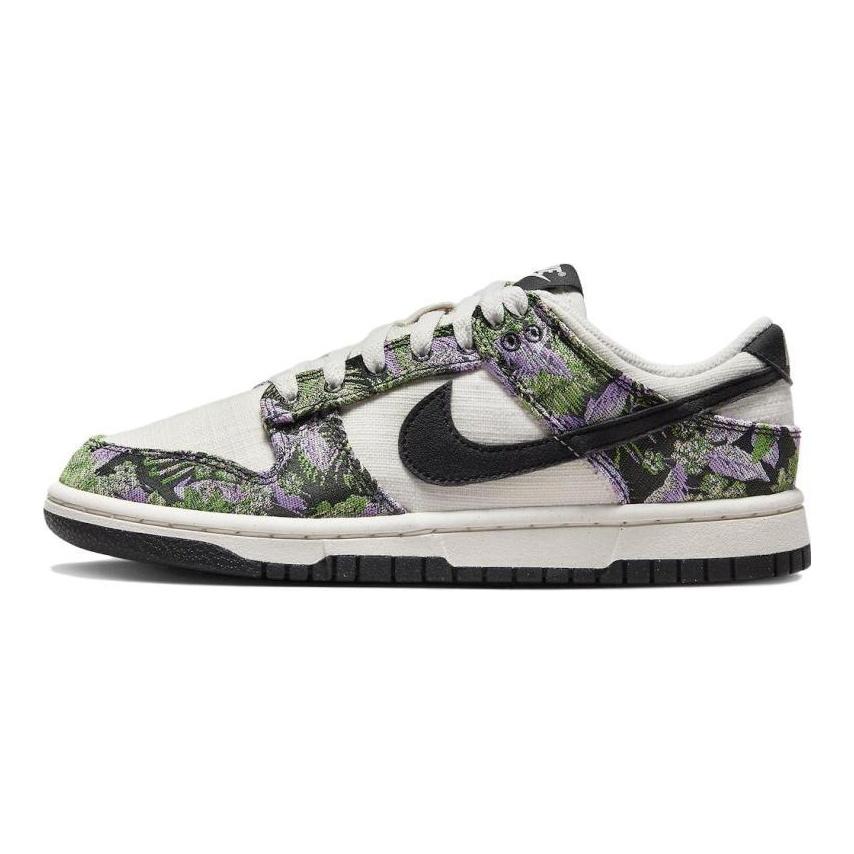 Nike Dunk Low Цветочный гобелен Женские Кроссовки для скейтбординга FN7105-030