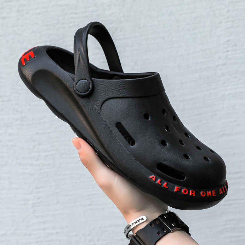 Модные женские тапочки больших размеров, высококачественные полусандалии, женские 2025, парные сандалии, мужские летние водонепроницаемые пляжные дырчатые туфли на плоской подошве G28