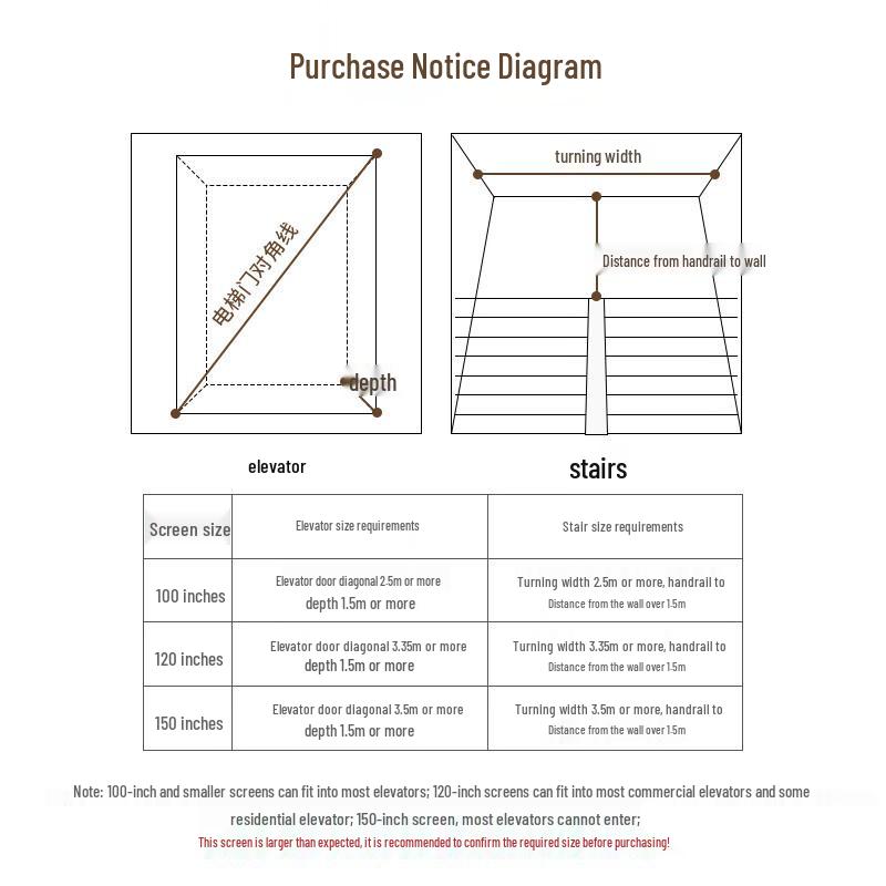 Deli 100-inch 16:9 Floor-Pull Projector Screen