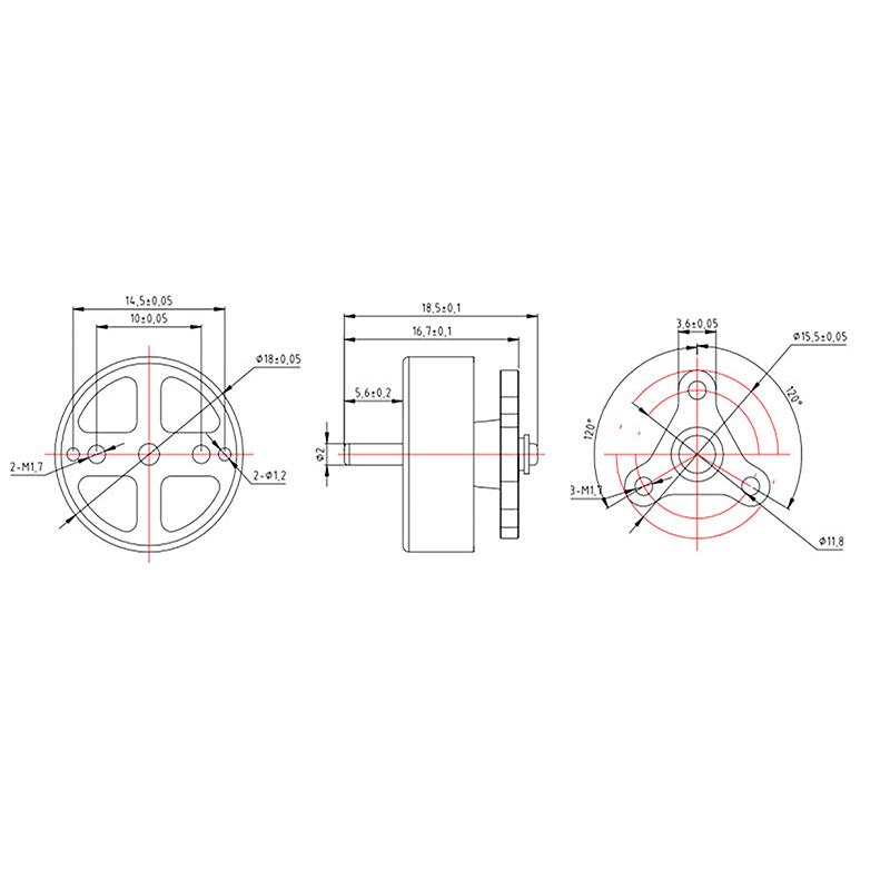 1S-2S 3.7V 7.4V 15000Kv Tiny 14Mm 3-Phase Brushless Motor High Speed Engine 1.5Mm Shaft For Rc Drone Fan Radiator Motor