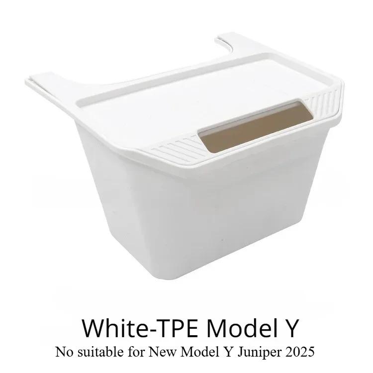 Для Tesla Model Y 2025-2025 Аксессуары Органайзер Ящик для хранения на заднем сиденье Контейнеры для центральной консоли Мусорное ведро на заднем сиденье Под сиденьем