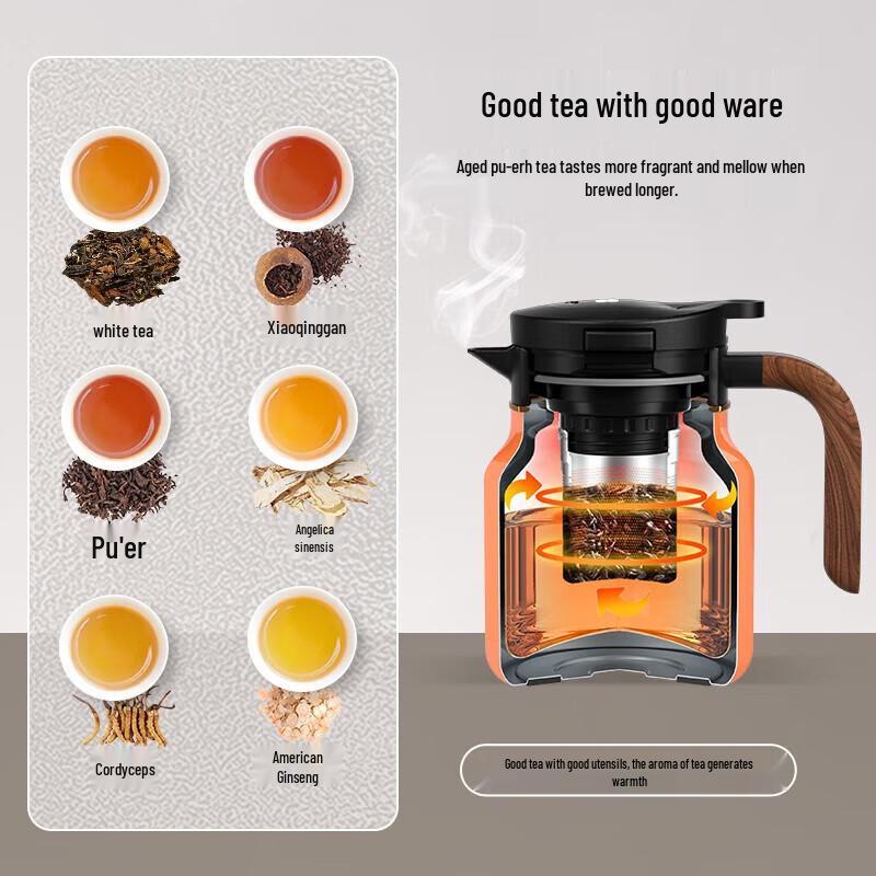 TOMIC Smart Temperature Ceramic Inner Insulated Tea Pot