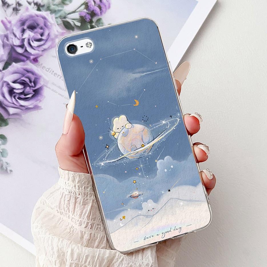 Для Apple iPhone 5 5S Чехол iPhoneSE Роскошный Чехол с Рисунком Цветов Мягкий Силиконовый Чехол для Телефона Для iPhone SE 2020 2022 iPhone5 Fundas