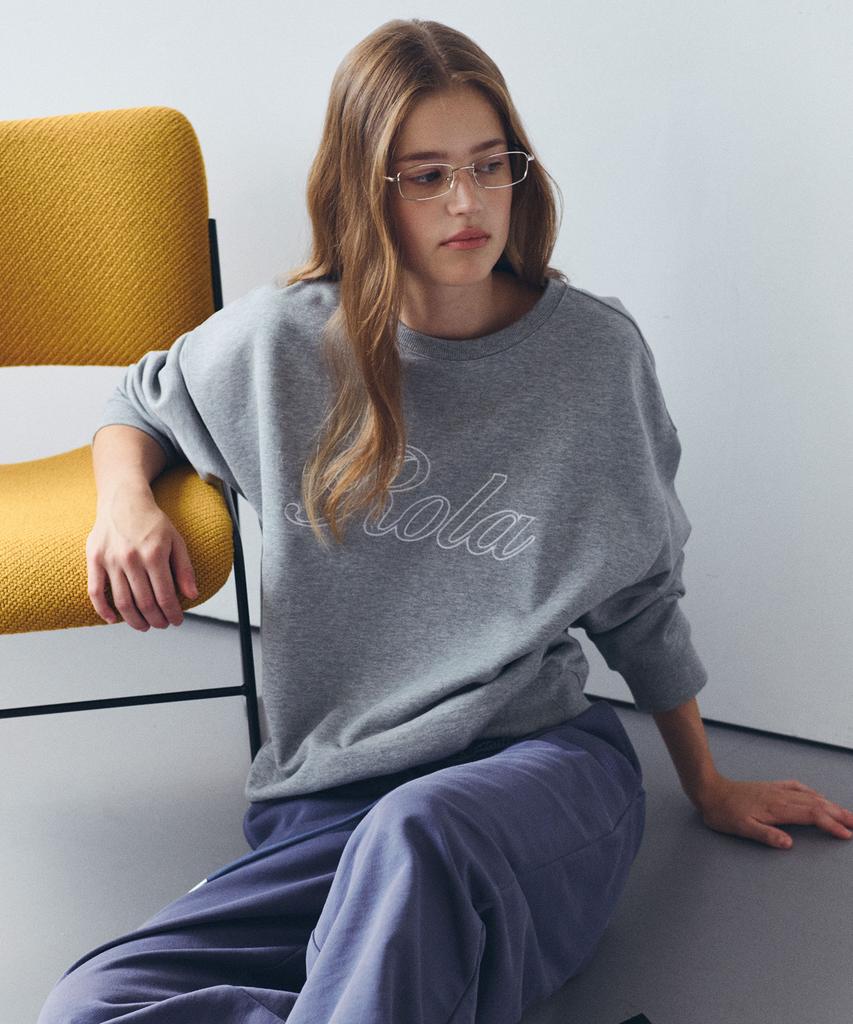 ROLAROLA Nubasic Stich Logo Sweatshirt M/Gray