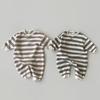 Korean Baby Cotton Striped Sweater Jumpsuit - Spring/Autumn Unisex Long Romper