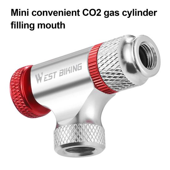 Bike CO2 Inflator Adapter for Presta for Schrader Valve Portable MTB Road Mountain Bicycle Tire Pump Inflatable Bottle Connector Nozzle Bike