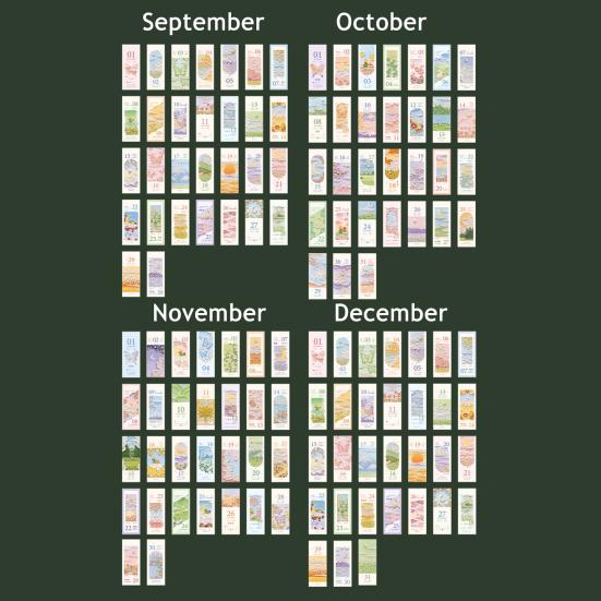 2026 Масляная пастель Настольный календарь Ежедневник Маркер событий Настольный календарь Декоративный Календарь на спирали для дома, офиса, школы