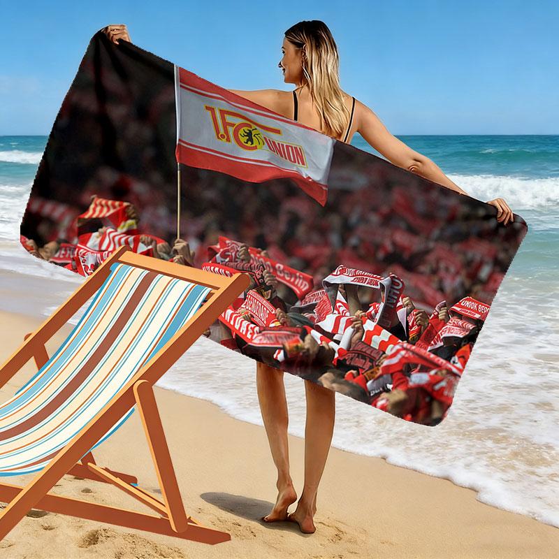 Union Berlin Print Beach Towel, Large Soft Quick Dry Towel for Beach Camping Swimming
