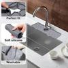 Kitchen Silicone Faucet Absorbent Pad Sink Splash Catcher Countertop Protector Pad Bathroom Drainage Pad Kitchen Gadgets Sinks