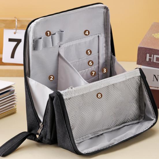 Сумка-косичка из ткани Оксфорд, многофункциональная косметичка с отделениями, водонепроницаемая косметичка, дорожный органайзер для кистей для макияжа