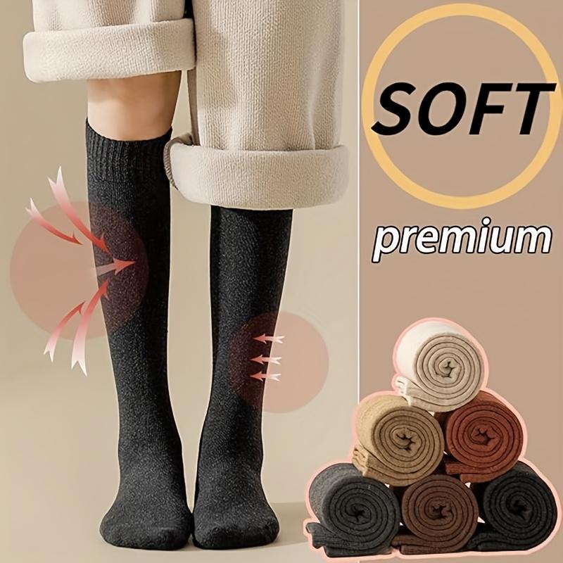 high quality5 Pairs of Autumn And Winter Women'S Thickened Stockings, Winter Terry Warm And Cold-Resistant Calf Socks, Anti-Slip And Odor-Proof, Soft