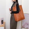 Tote Bag Womens 2025 New Style Genuine Leather Large Capacity High-end Texture Top-handle Single Compartment Tote Bag