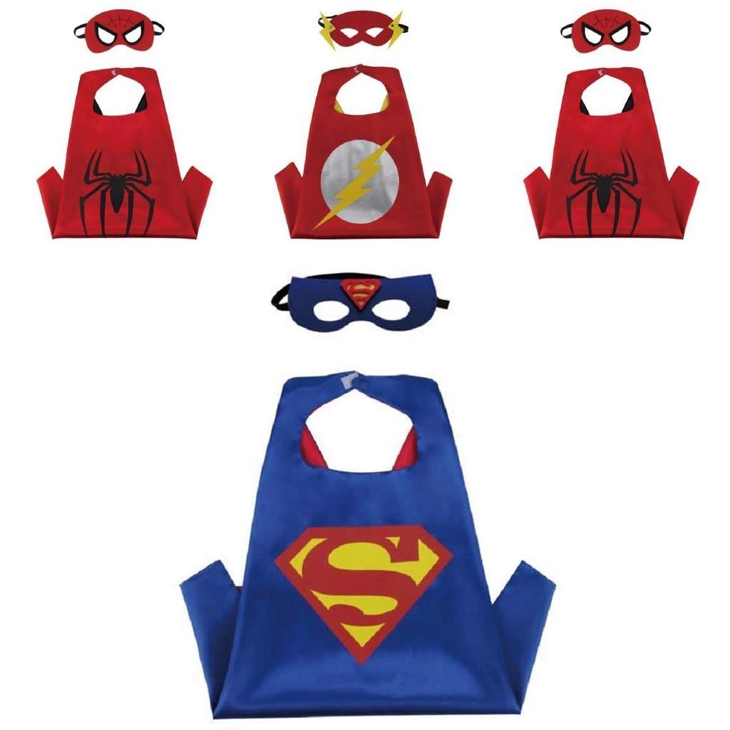 Marvel Anime Costume Cosplay Superhero Cloak And Mask Set For Kids Halloween Party