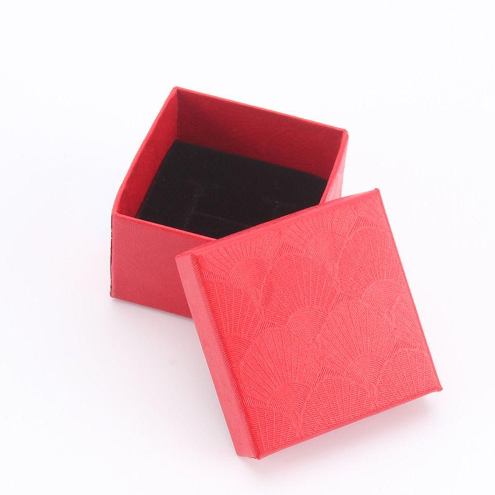 6Pcs Sponge Case Jewelry Gift Box Paper Jewelry Display Box High Quality Ring Box  Wedding Favors