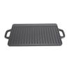Cast Iron Rectangular Grill Multipurpose Safe Large Space Double Sided Double Ears Cast Iron