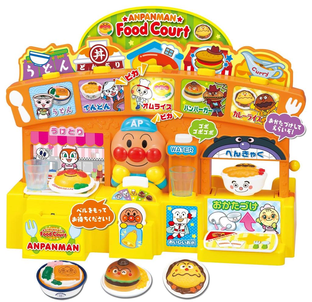 Множество магазинов Anpanman! Ярко сияет! Фуд-корт Anpanman