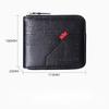 Men's Wallet Made of PU Wax Oil Skin Purse for Men Coin Purse Short Male Card Holder Wallets Zipper Around Money Coin Purse