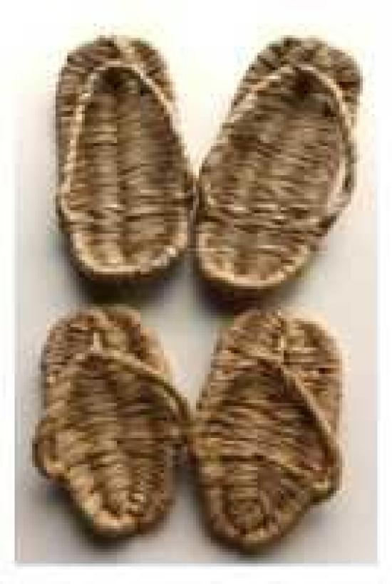 Японская бумага Ishikawa Японские бумажные сандалии размер L 25 см связаны вручную примерно. ВАЗ-2000Л