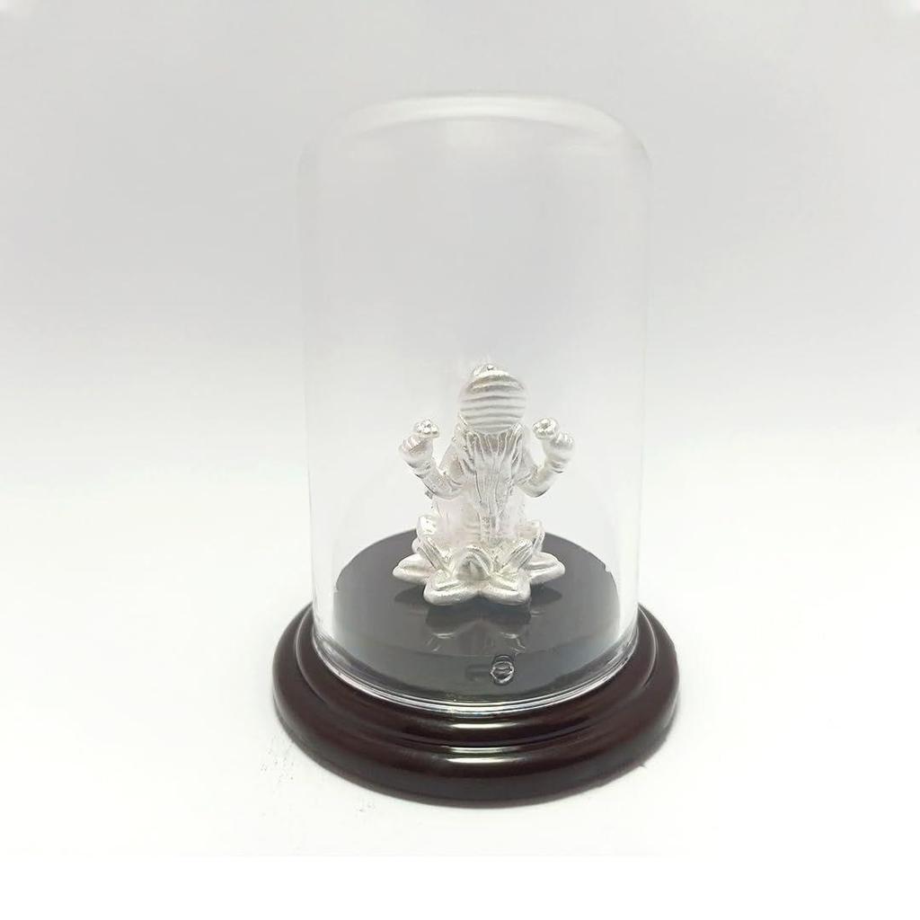 Pure Silver Idol with Base for Pooja/Gift Item/Murti for Puja Room/Gift for Wedding & House Warming Ceremony