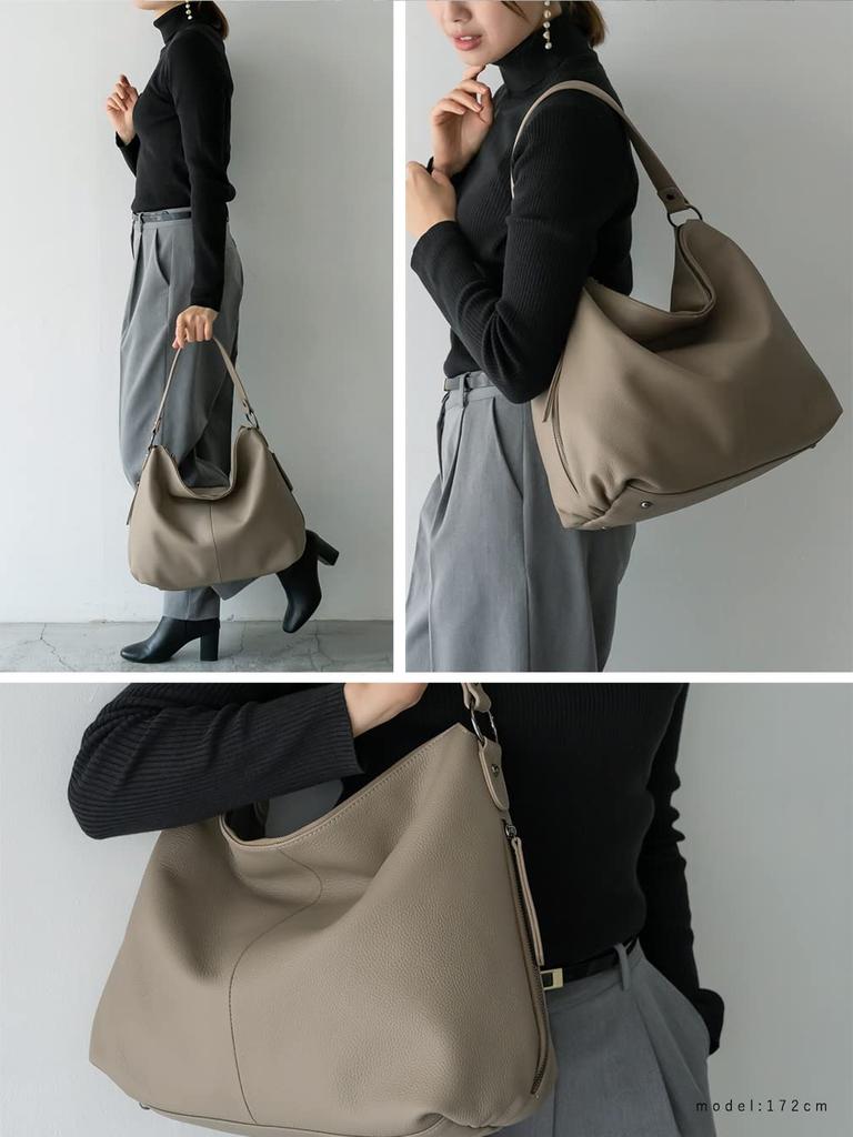 Vita Felice Натуральная кожаная сумка на одно плечо [VITAFELICE] Женская vinb-21c24n (Серый Бежевый)