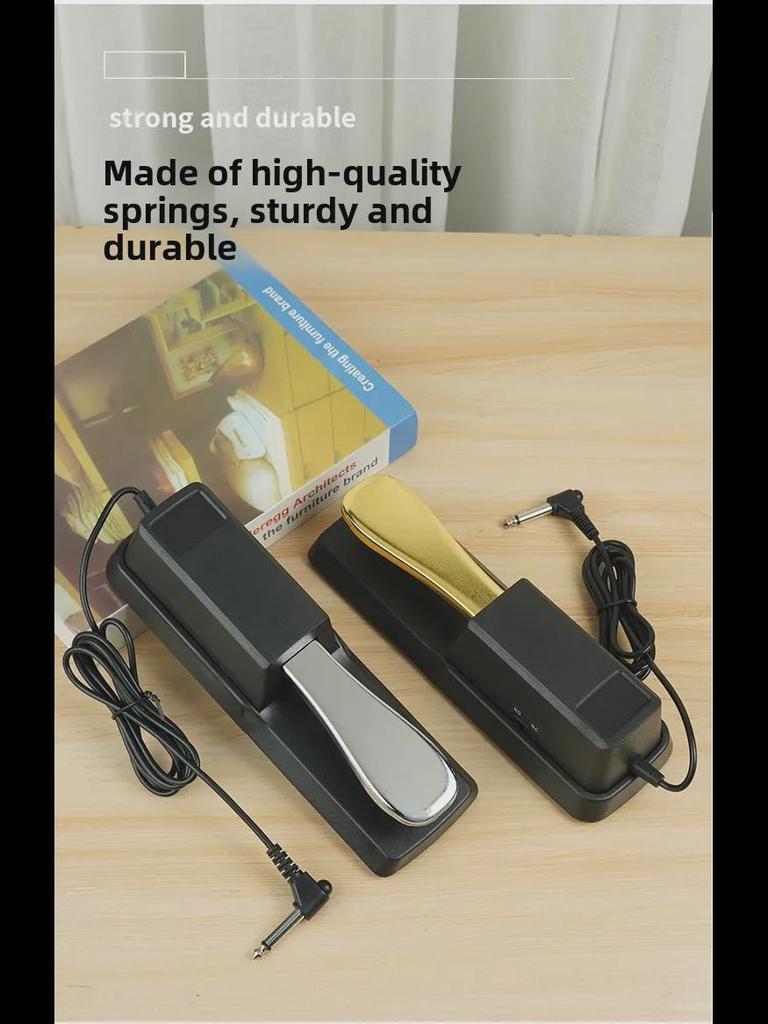 Universal Piano Sustain Pedal - Electric Keyboard & Synthetic Metal Pedal