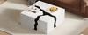 Living Room Coffee Table, 70 x 70 x 31 cm, Cube-Shaped Geometric Design, Side Table with Drawer, Table with Marble Veneer in Unique Shape