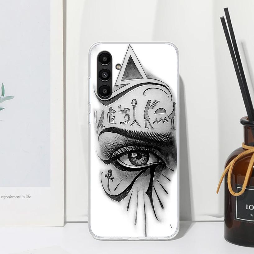 Sacred Eye of Horus Egypt Fresco Phone Case For Samsung Galaxy A17 A37 A57 A16 A26 A36 A56 A15 A25 A35 A55 A14 A24 A34 A54 A13 A