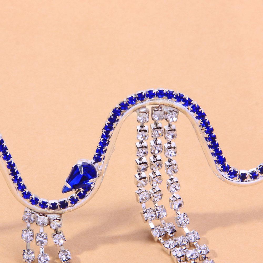 Stonefans New Luxury Tassel Glasses Chains Frames Vintage Crystal for Women Girls Fashion Body Chain Harness Jewelry Decoration